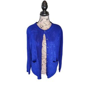 M&B Women's The Electric Blue Cardigan Knitted Size 2